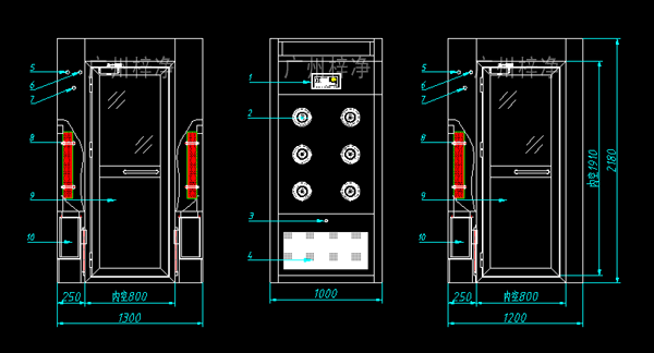 標準風淋室立體結(jié)構(gòu)圖